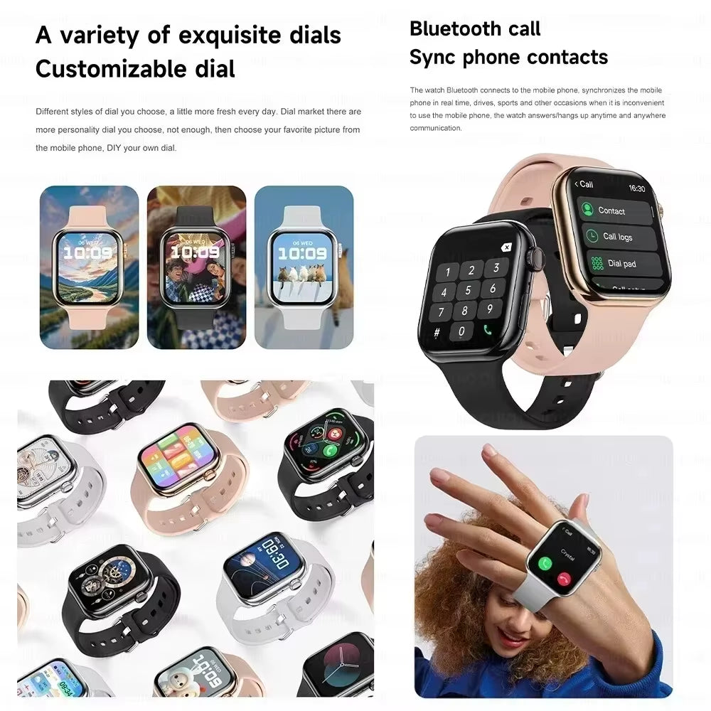 New 2025 Original for Apple Watch 10 Smart Watch Men Body Temperature Bluetooth Call NFC GPS Sports Women Smartwatch for Apple