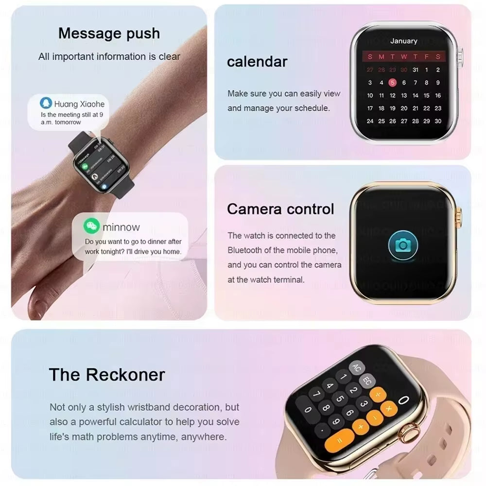 New 2025 Original for Apple Watch 10 Smart Watch Men Body Temperature Bluetooth Call NFC GPS Sports Women Smartwatch for Apple
