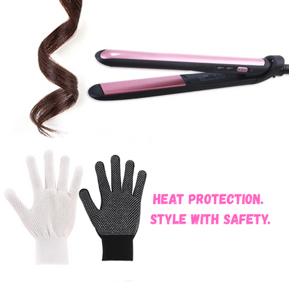 1Pair Hair Straightener Perm Curling Hairdressing Heat Resistant Finger Glove Hair Styling Tools Heatproof Protective Gloves